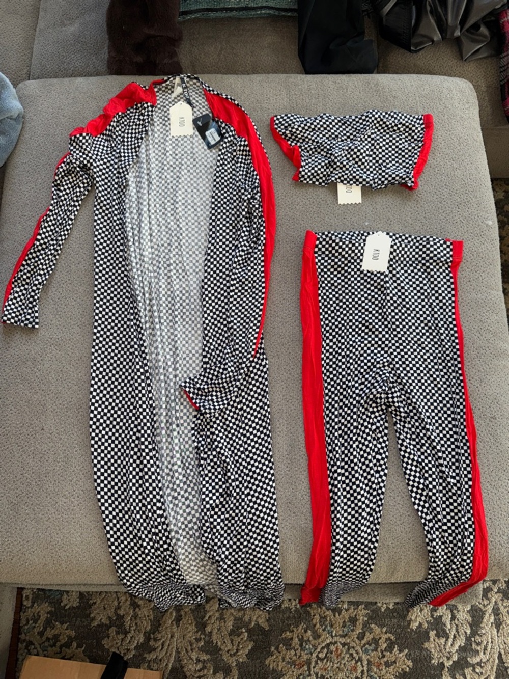Checkered matching set